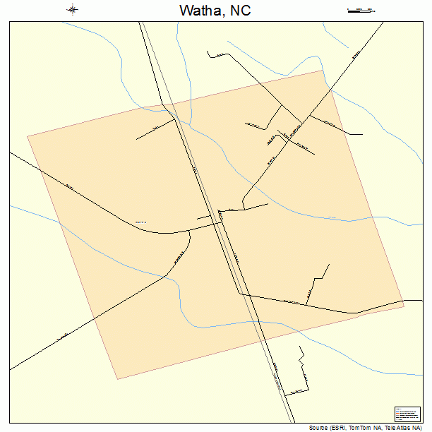 Watha, NC street map