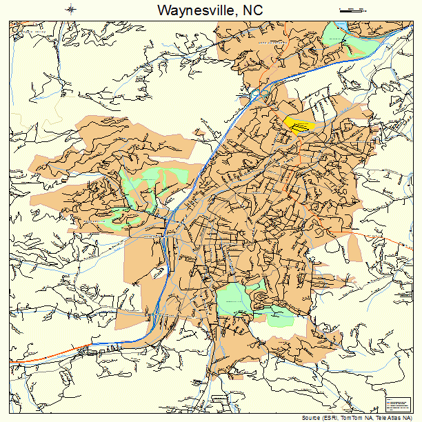 Waynesville, NC street map