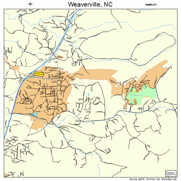 Weaverville, NC street map