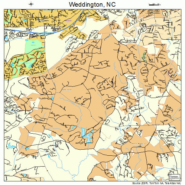 Weddington, NC street map