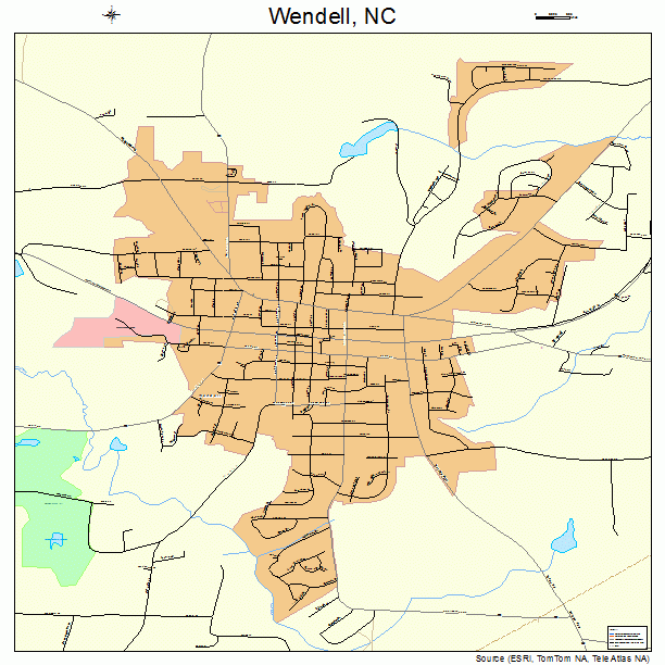 Wendell, NC street map