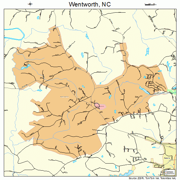 Wentworth, NC street map