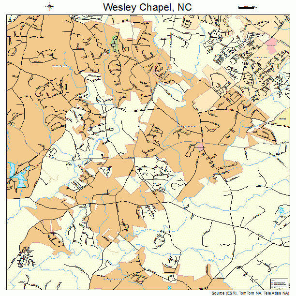 Wesley Chapel, NC street map