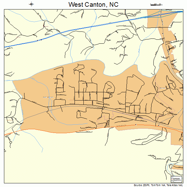 West Canton, NC street map