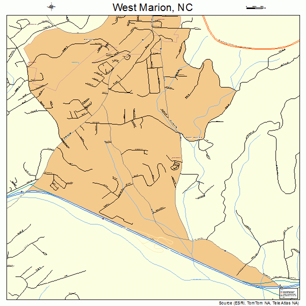 West Marion, NC street map