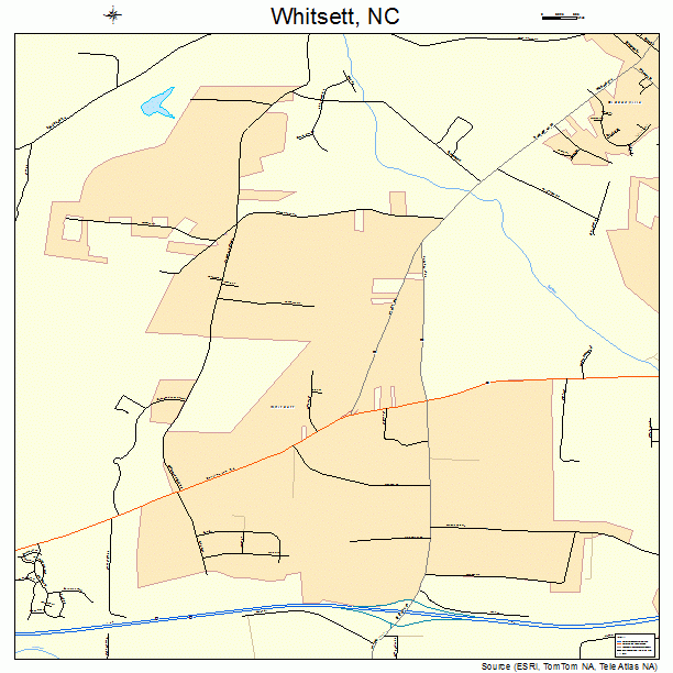 Whitsett, NC street map