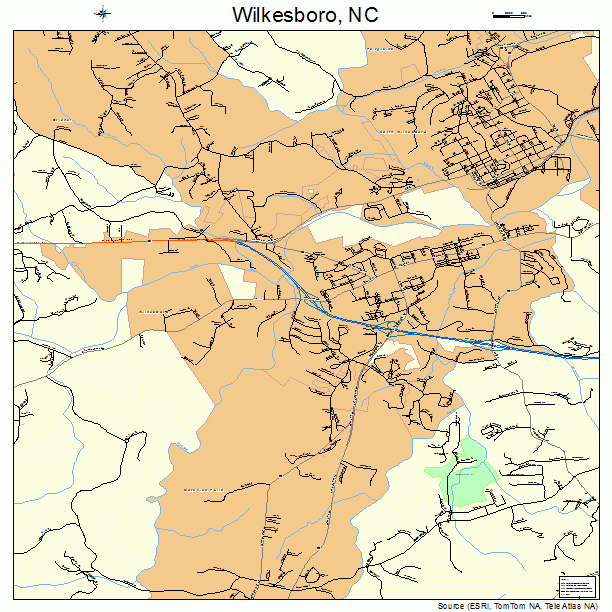 Wilkesboro, NC street map