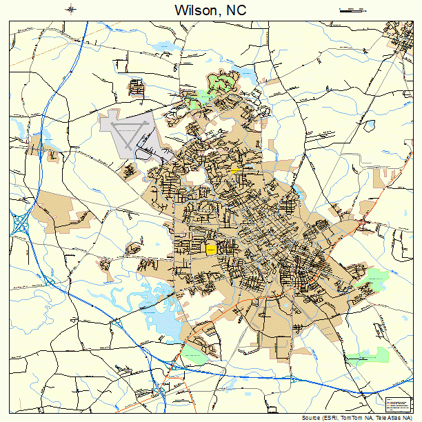 Wilson, NC street map