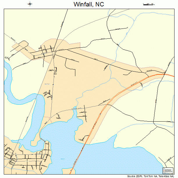 Winfall, NC street map