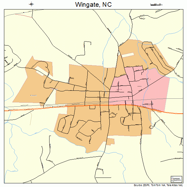 Wingate, NC street map