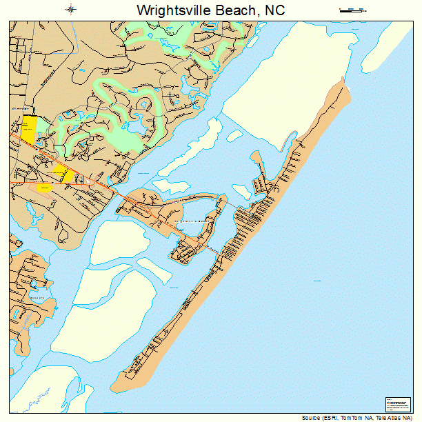 Wrightsville Beach, NC street map