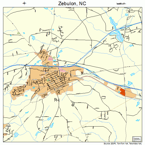 Zebulon, NC street map