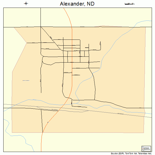 Alexander, ND street map