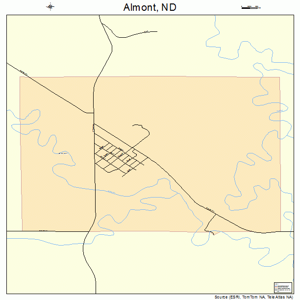 Almont, ND street map