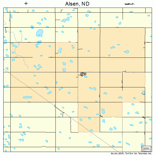 Alsen, ND street map