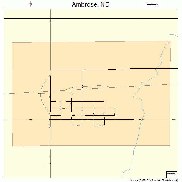 Ambrose, ND street map
