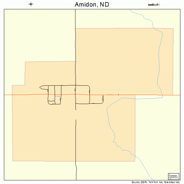 Amidon, ND street map