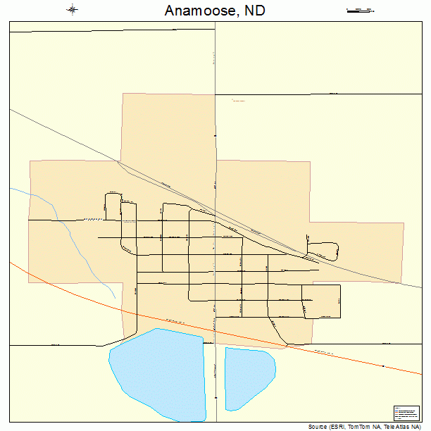 Anamoose, ND street map