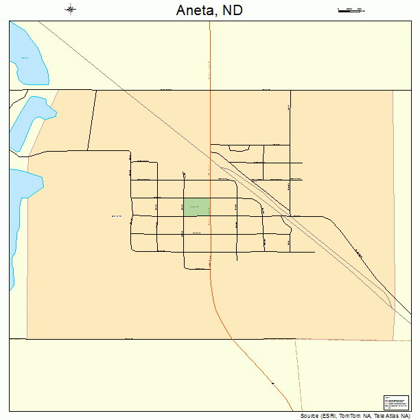 Aneta, ND street map