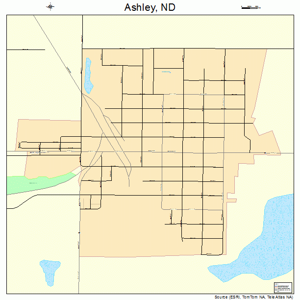 Ashley, ND street map