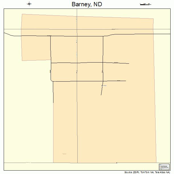 Barney, ND street map