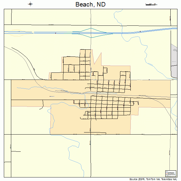 Beach, ND street map