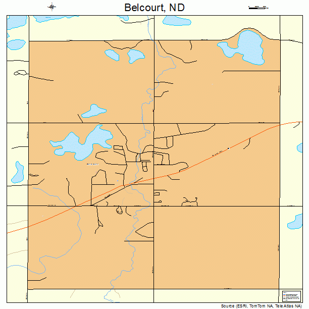 Belcourt, ND street map