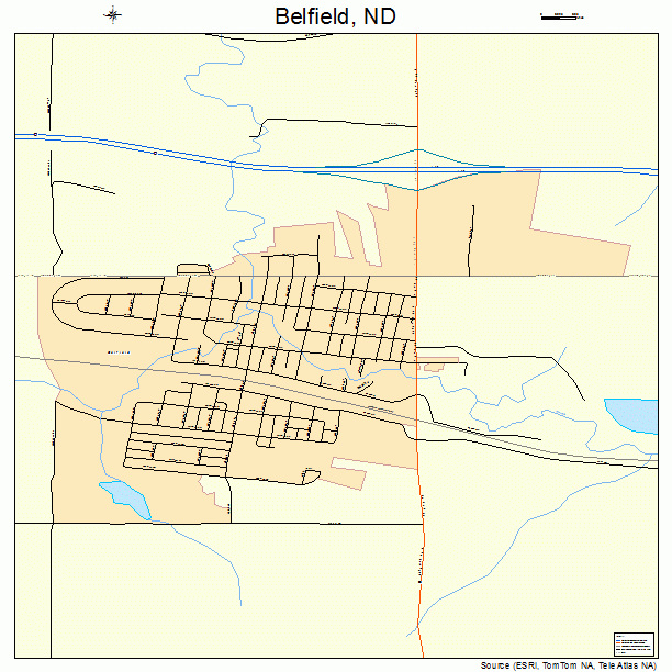 Belfield, ND street map