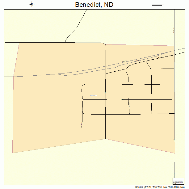 Benedict, ND street map