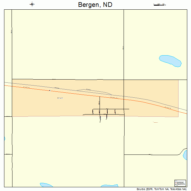 Bergen, ND street map