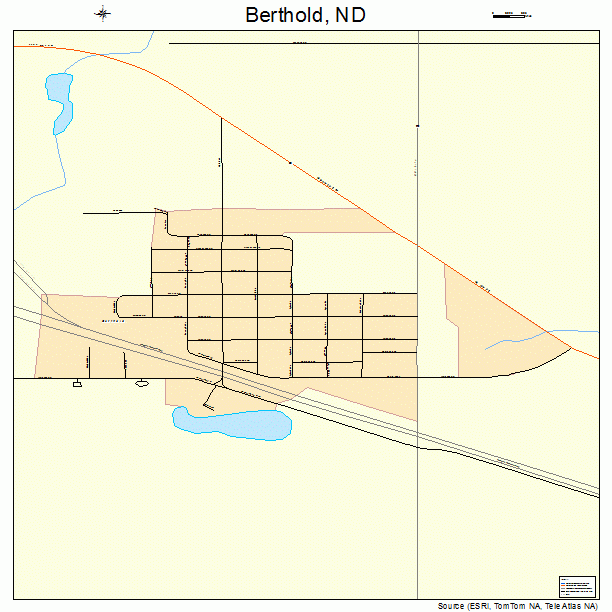 Berthold, ND street map