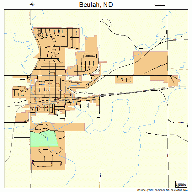 Beulah, ND street map