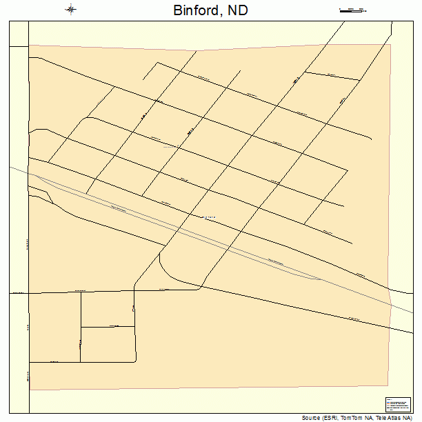 Binford, ND street map
