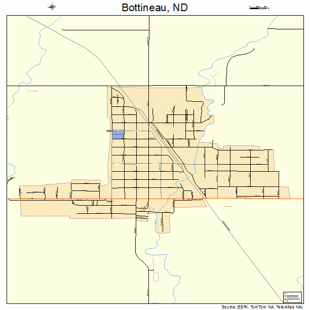 Bottineau, ND street map