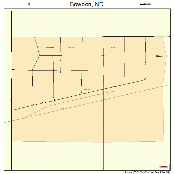 Bowdon, ND street map