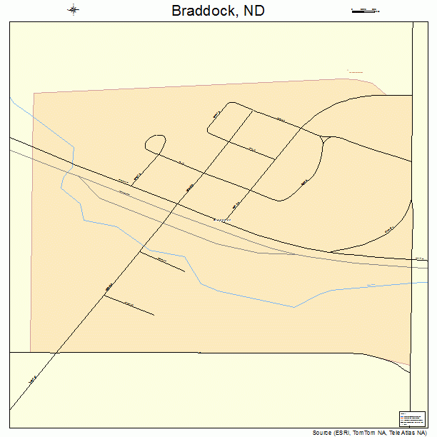 Braddock, ND street map