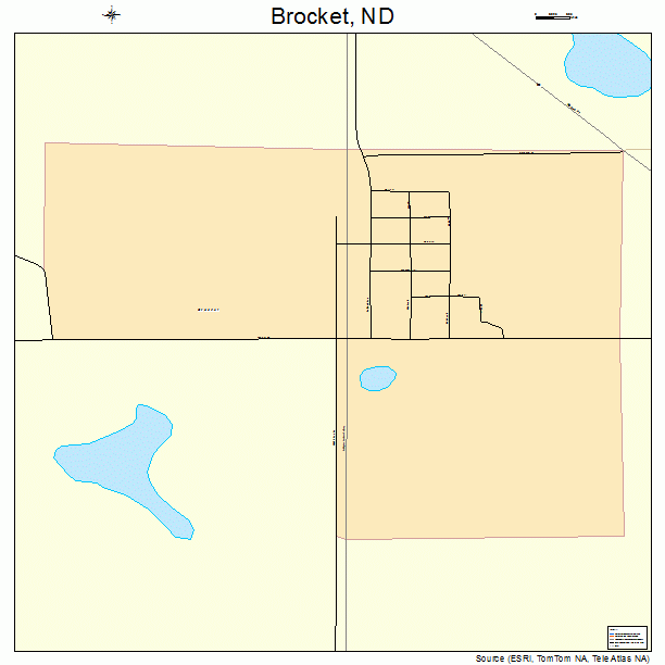 Brocket, ND street map