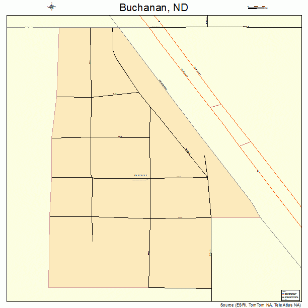 Buchanan, ND street map