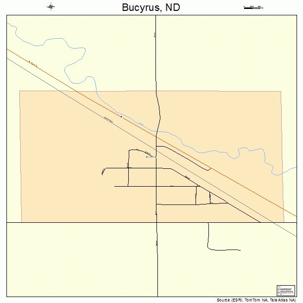 Bucyrus, ND street map