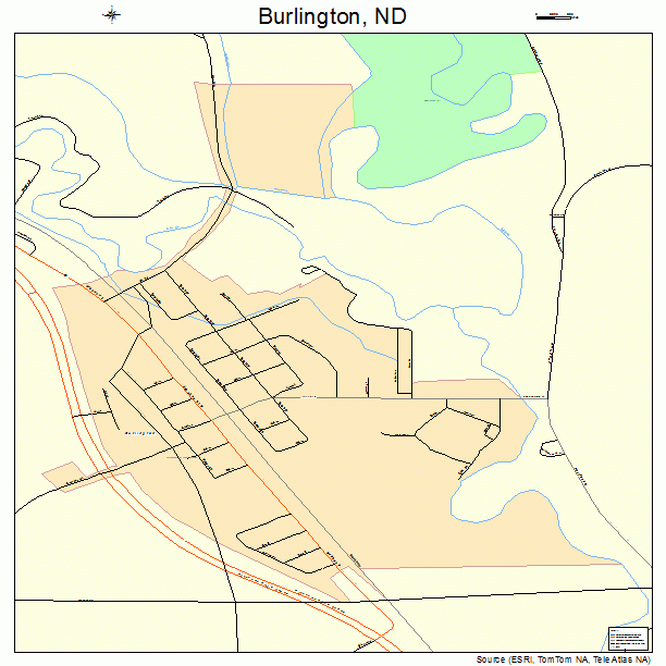 Burlington, ND street map