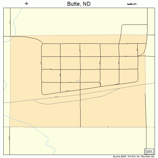 Butte, ND street map