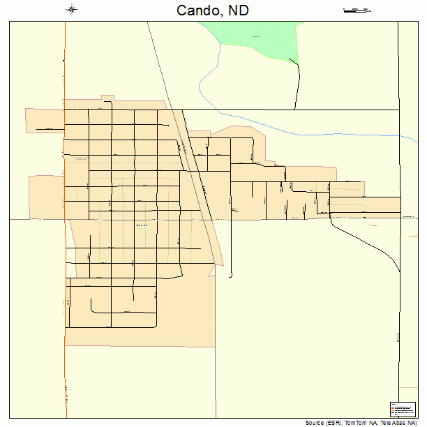 Cando, ND street map