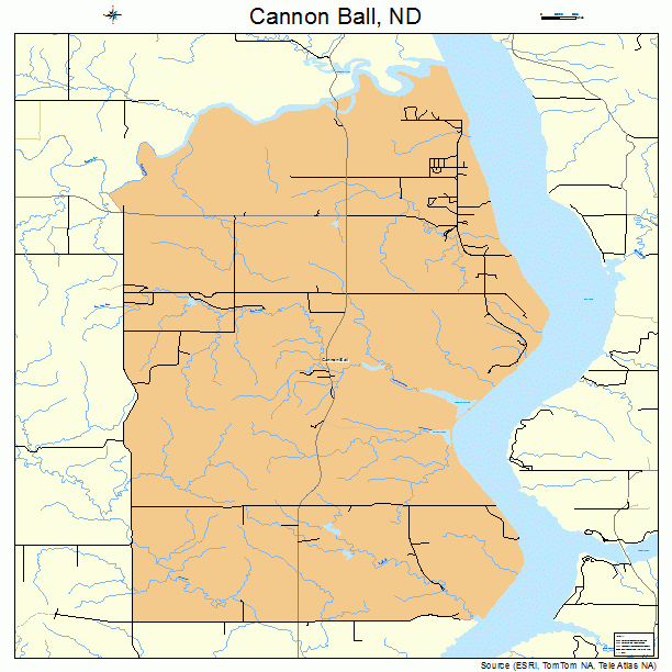 Cannon Ball, ND street map