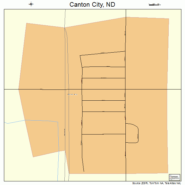 Canton City, ND street map