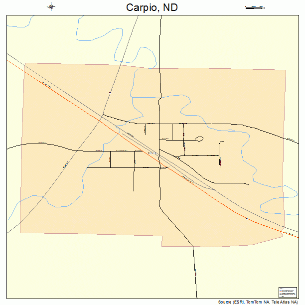 Carpio, ND street map