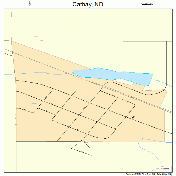 Cathay, ND street map