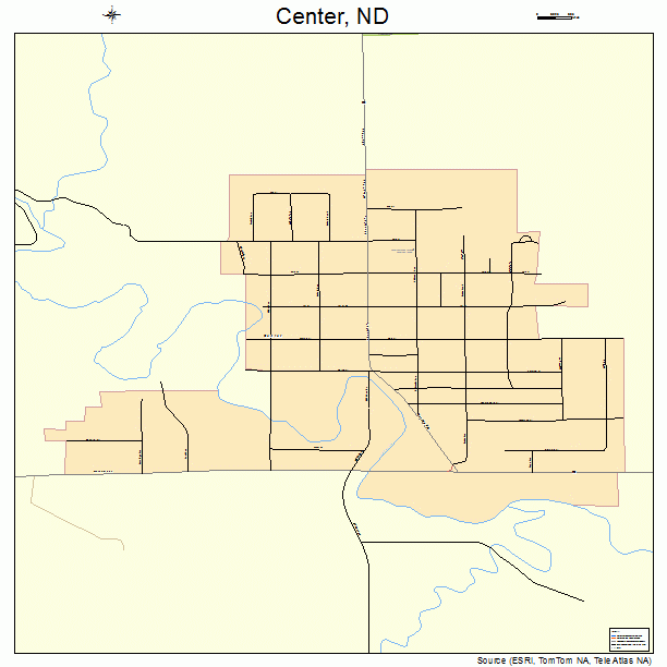 Center, ND street map