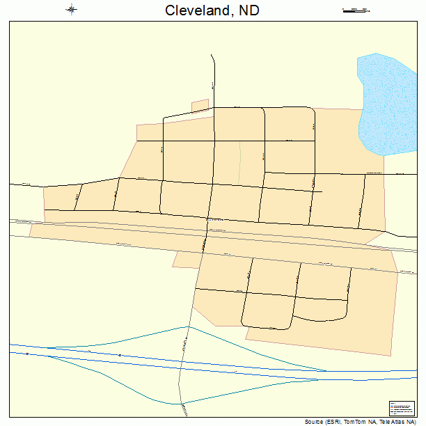 Cleveland, ND street map