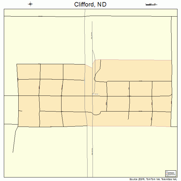 Clifford, ND street map