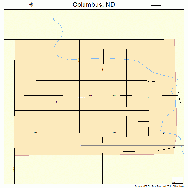 Columbus, ND street map